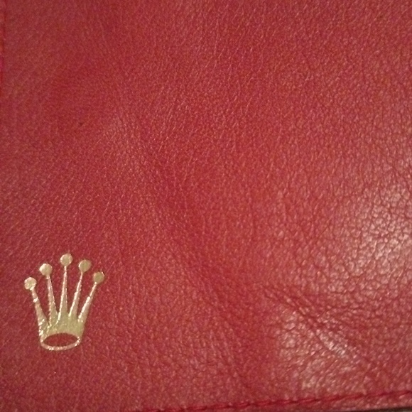 ROLEX red leather Bi-Fold Wallet - Picture 12 of 13